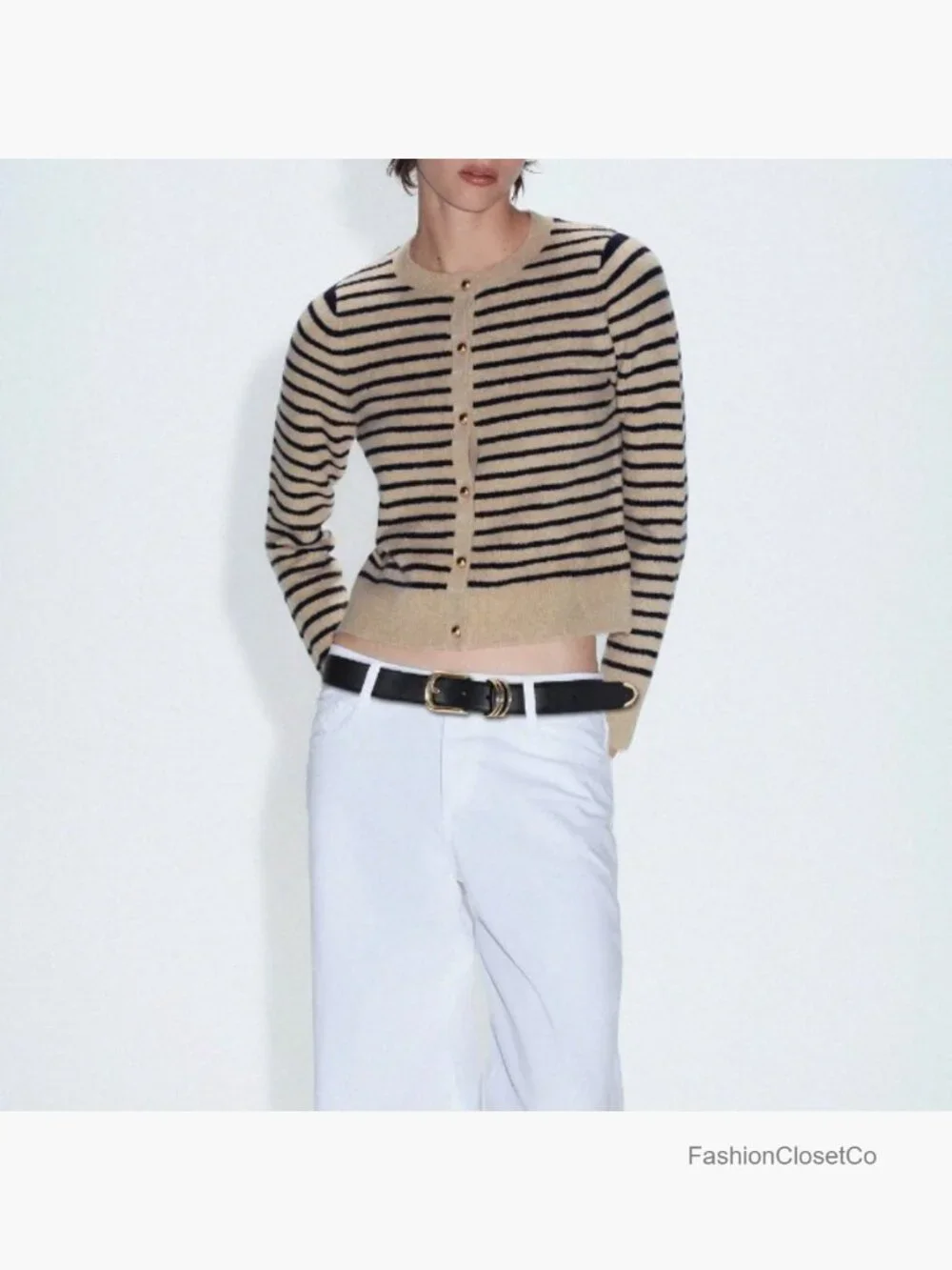 Faux Leather Belt with Gold Buckle Woven Casual Women's Belt for Jeans